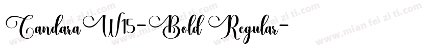 CandaraW15-Bold Regular字体转换